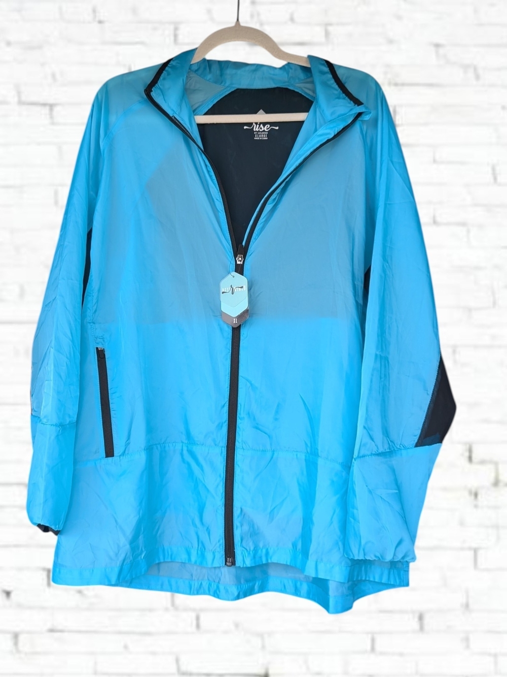 Lularoe NEW Size XL: Rise Determined Acyive6 Light Blue Windbreaker Jacket